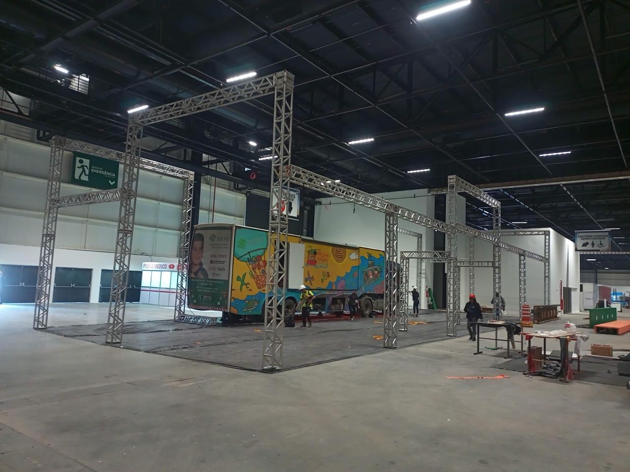 Estrutura montada para a Bienal do livro 2025 Anhembi 4